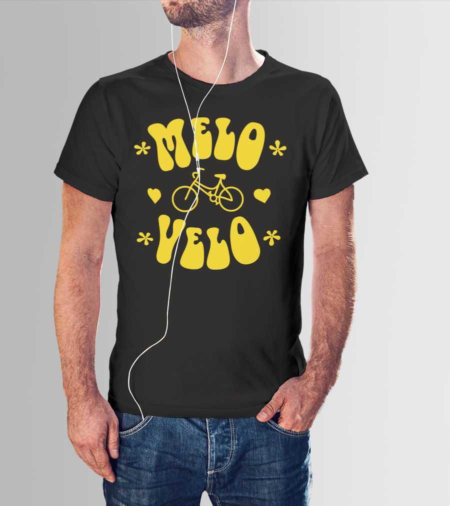Melo Velo Bicycle Heart Flowers T-Shirt