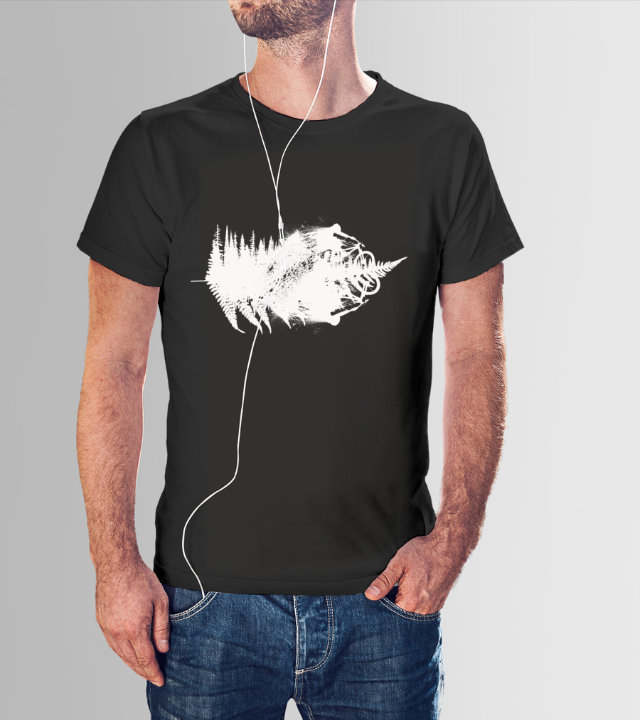 MTB Awesome Forest Trail Bike Adventure White T-Shirt