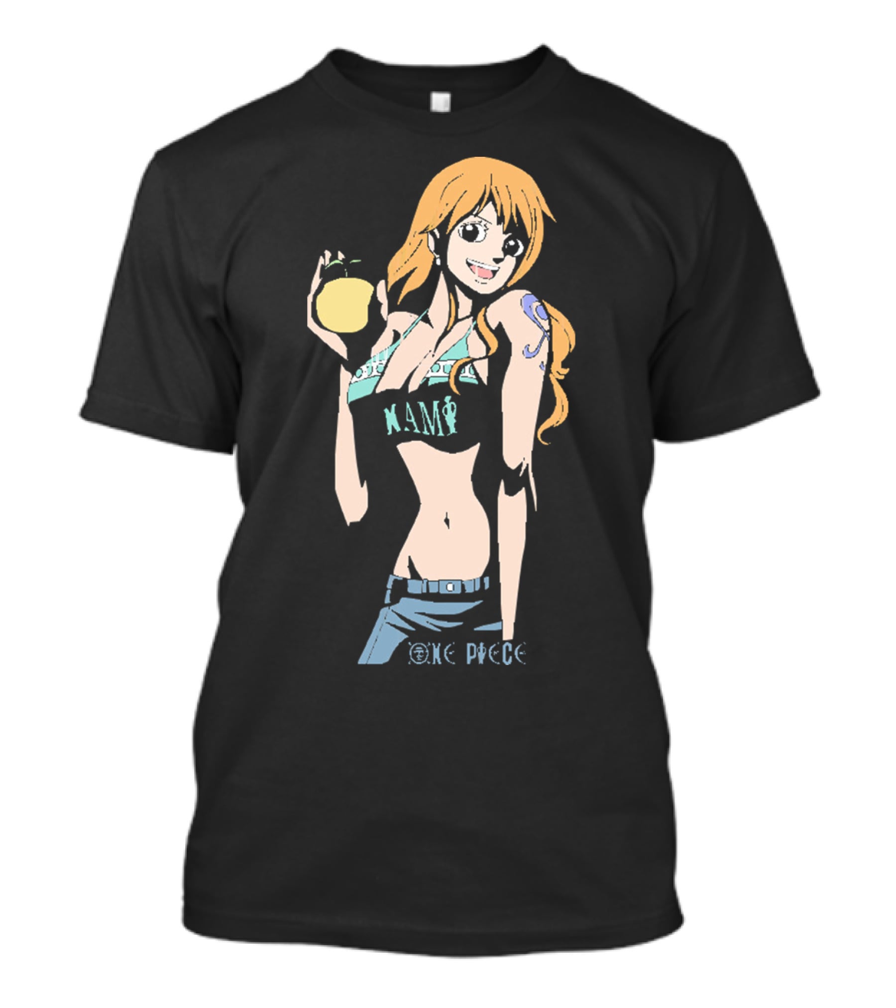 One Piece Nami Holding Fruit Anime Character T-Shirt
