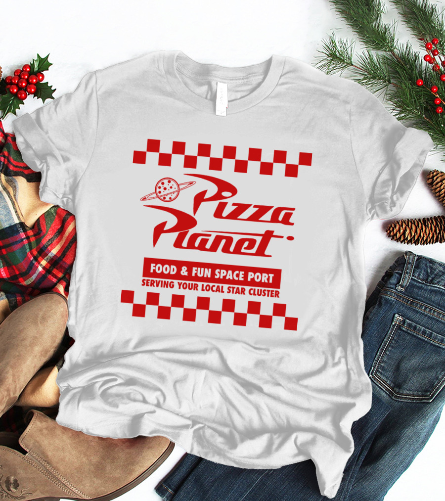 Pizza Planet Disney Pixar Food And Fun Space Port Serving Your Local Star Cluster T-Shirt