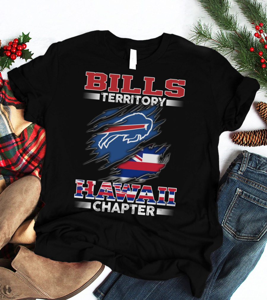 BILLS Territory Hawaii Chapter Buffalo Football Logo Flags T-Shirt