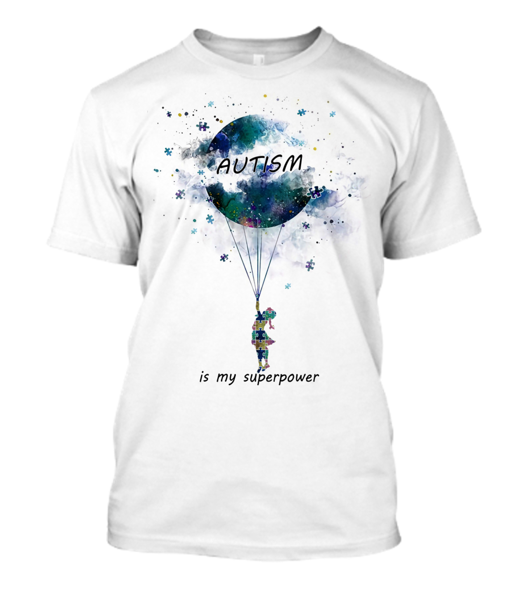 Autism Puzzle Balloon Child Is My Superpower T-Shirt