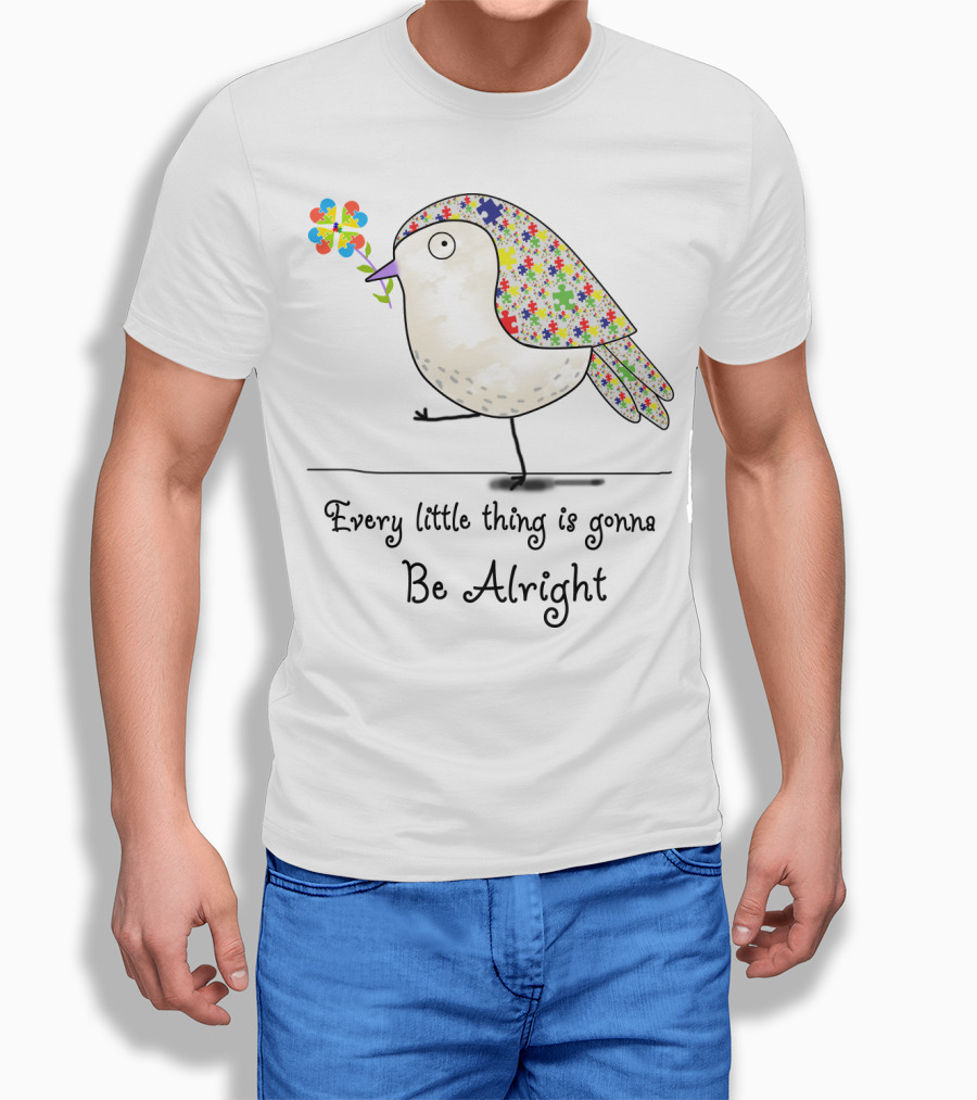 Every Little Thing is Gonna Be Alright Puzzle Bird T-Shirt