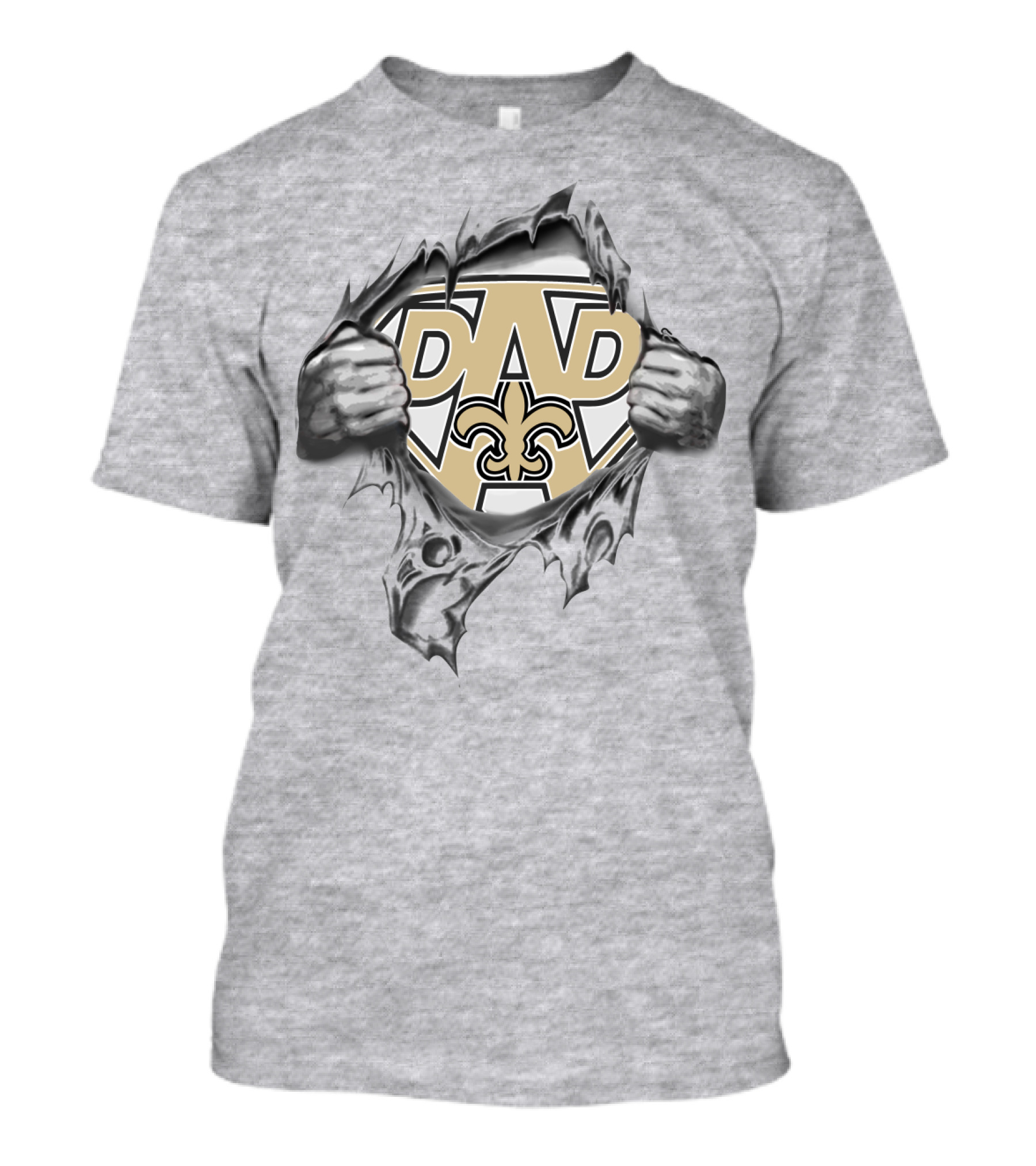 Super Dad New Orleans Saints Fleur De Lis Burst T-Shirt