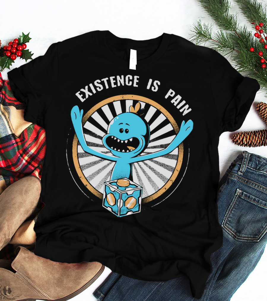 Existence Is Pain Mr. Meeseeks Rick And Morty Cube T-Shirt
