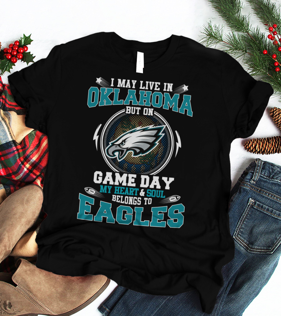 Eagles Game Day Heart Soul Oklahoma T-Shirt