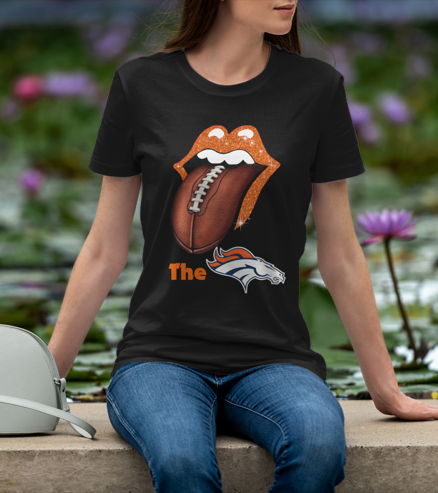 The Broncos Football Tongue Sports Fan T-Shirt