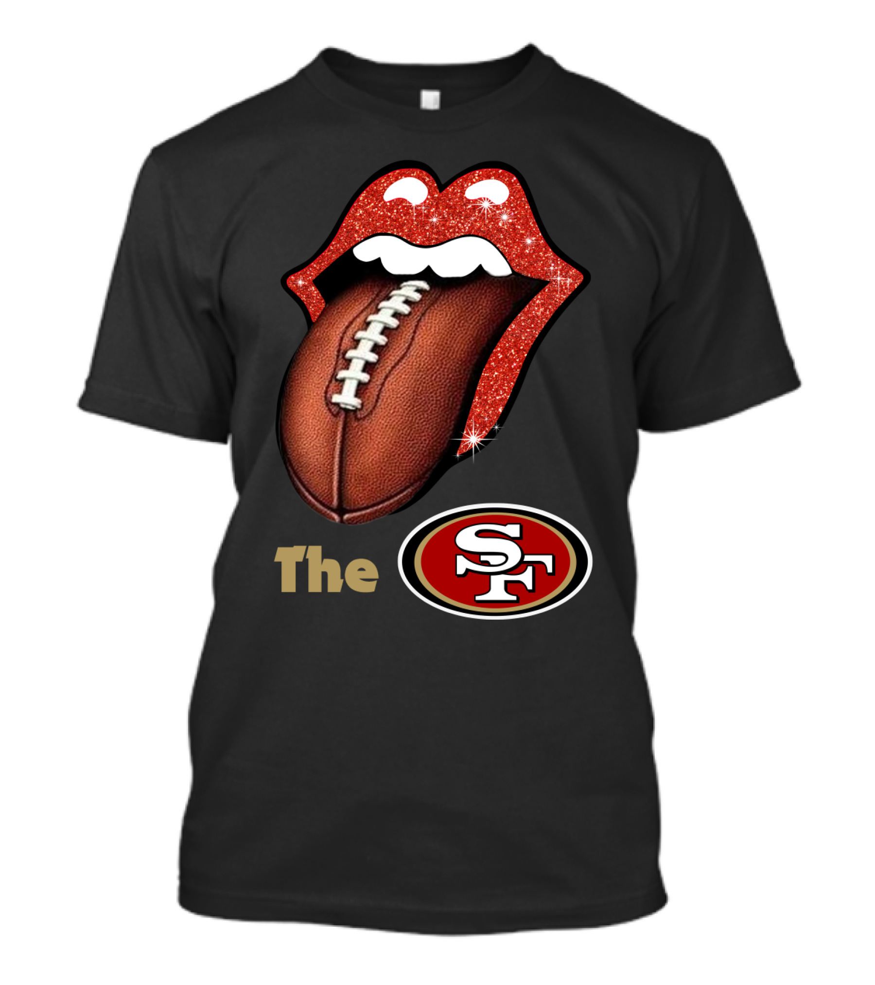 The Rolling 49ers Football Tongue T-Shirt