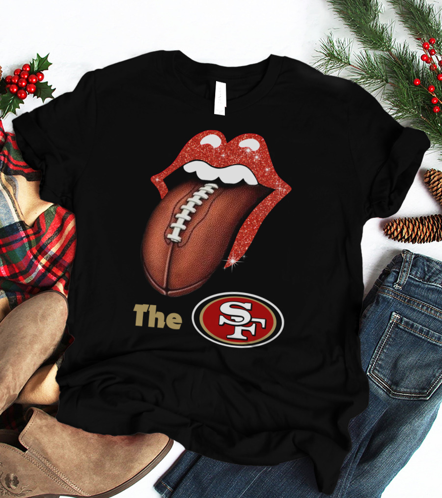 The Rolling 49ers Football Tongue T-Shirt