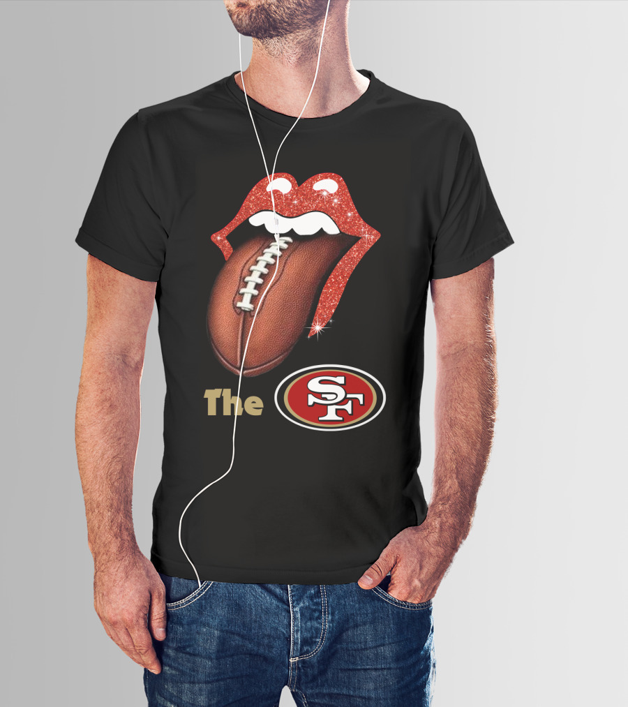 The Rolling 49ers Football Tongue T-Shirt