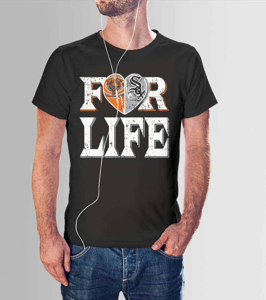 For Life Bears White Sox T-Shirt