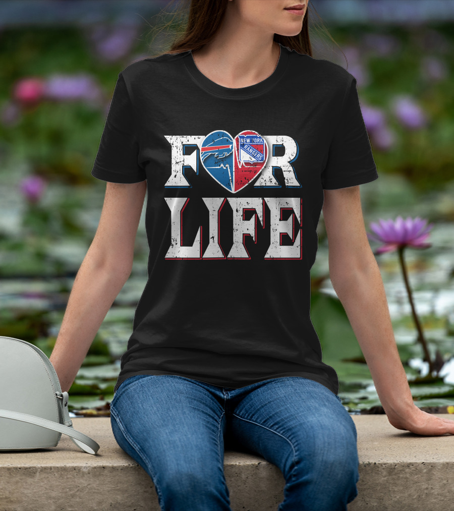 Buffalo Bills And New York Rangers For Life T-Shirt