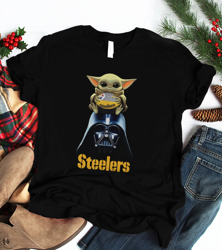 Steelers Baby Alien And Galactic Dark Helmet Fusion T-Shirt