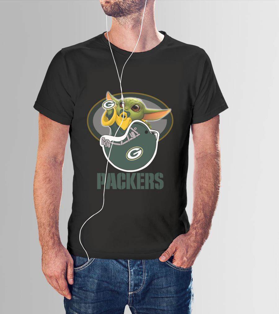 Nfl Gbp Packers Baby Yoda Football Team Fan Gear T-Shirt