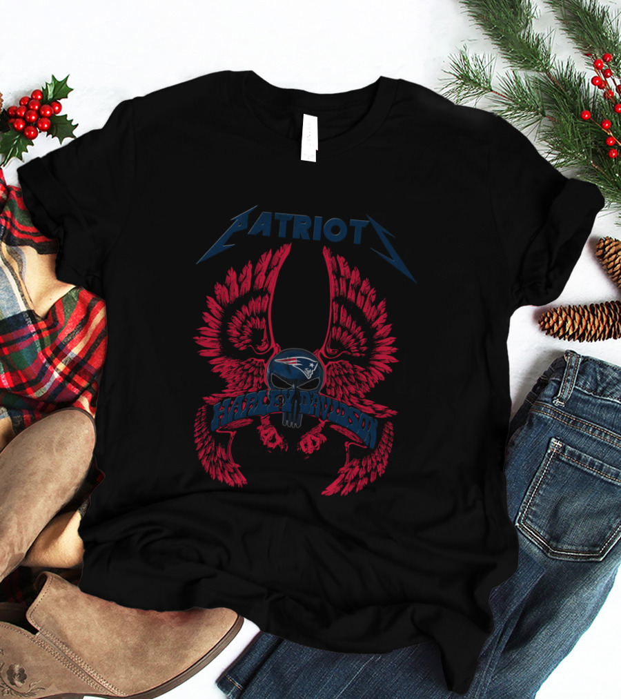 Patriot Harley Davidson Nfl T-Shirt