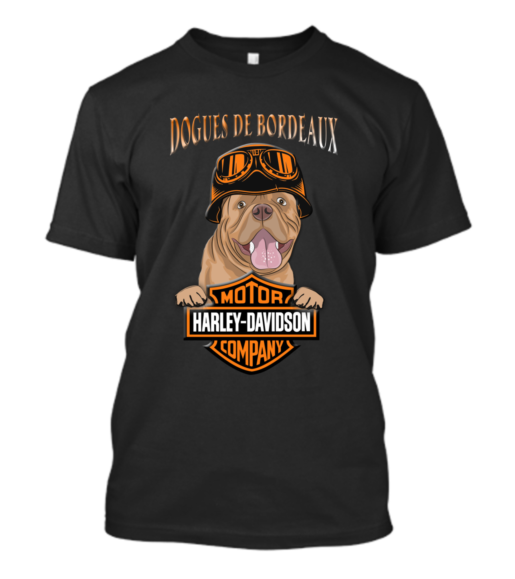 Dogue De Bordeaux Harley Davidson Motorcycle Goggles T-Shirt