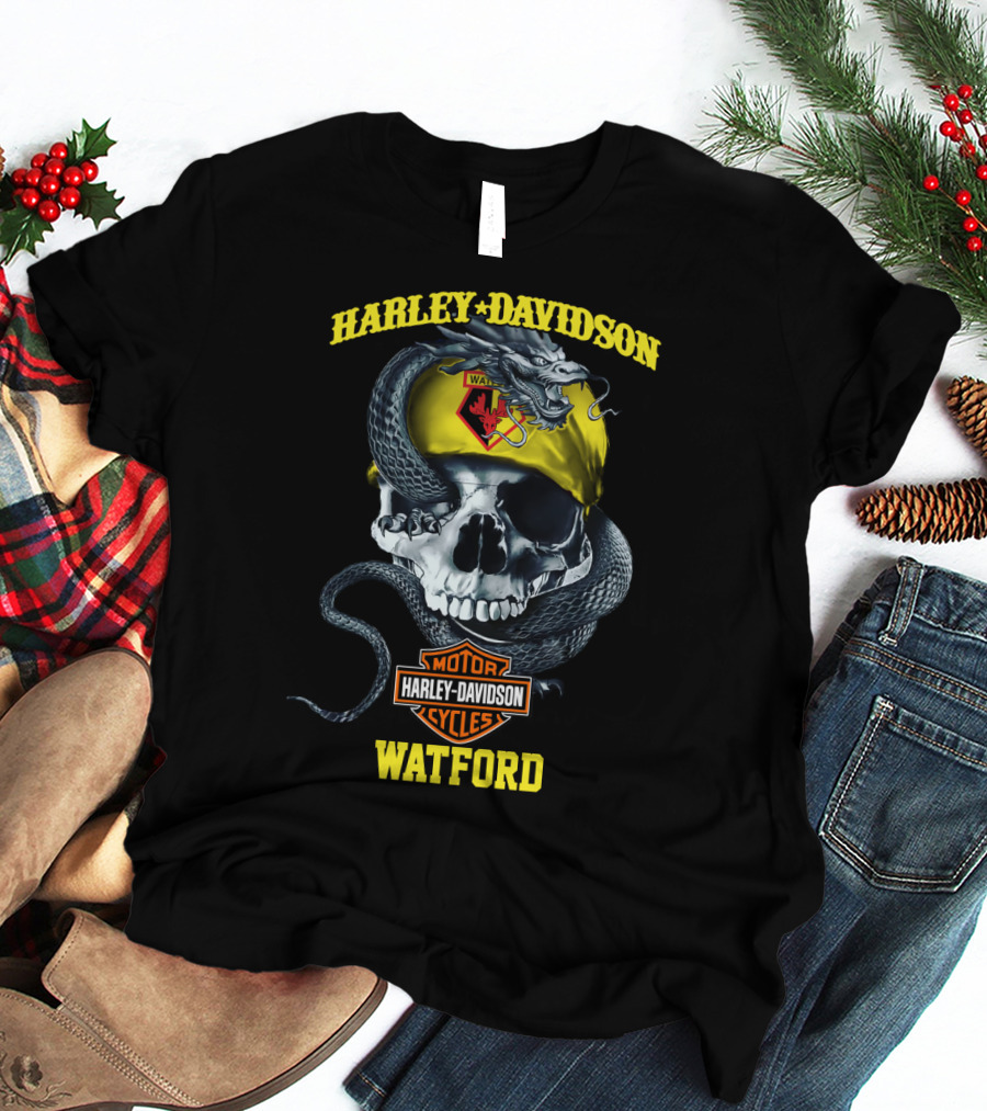 Harley Davidson Watford Skull And Snake T-Shirt