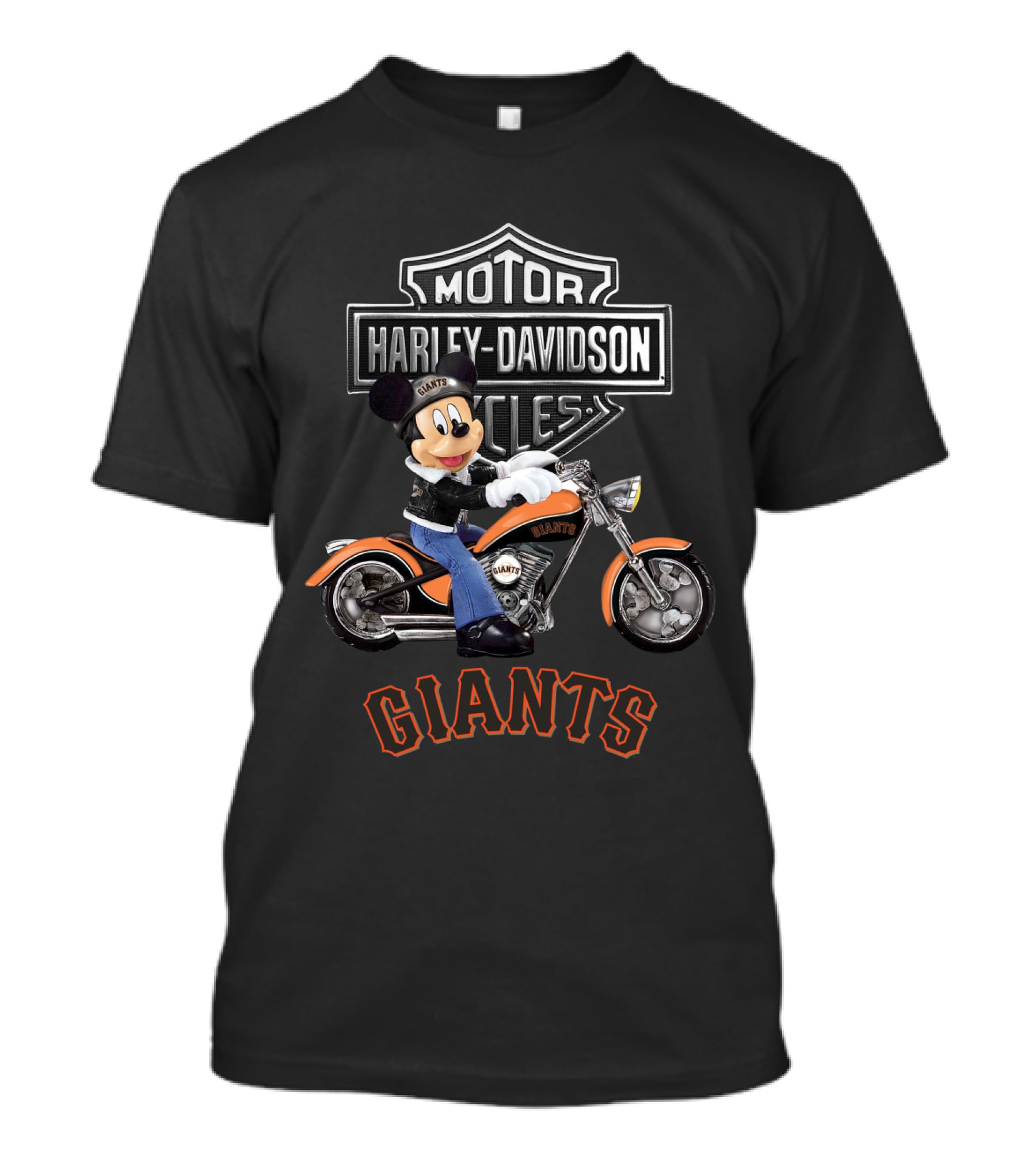 Harley Davidson Motorcycles San Francisco Giants Mickey Mouse T-Shirt