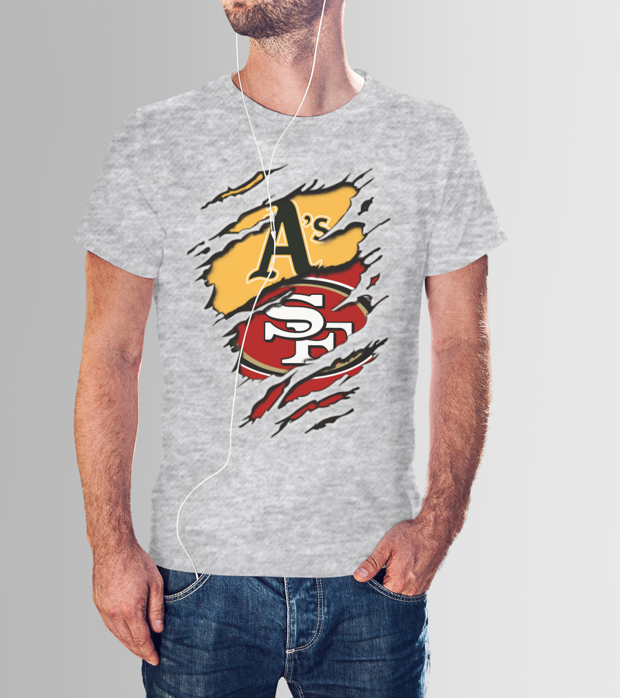 49ers Sf And Athletics A's Logo Mashup T-Shirt