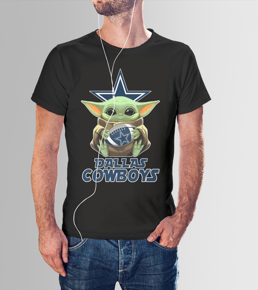 Dallas Cowboys Baby Alien Holding Football T-Shirt