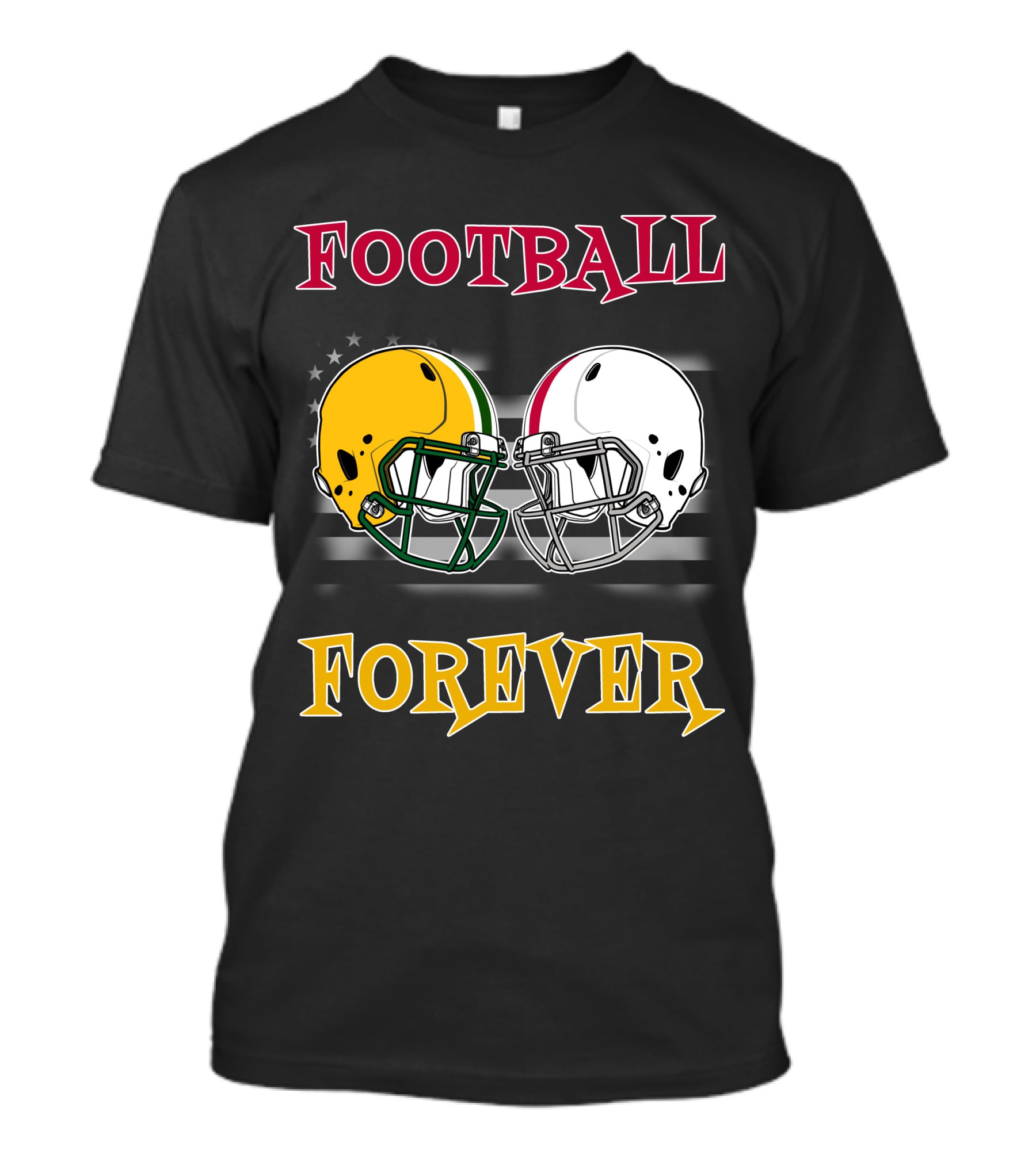 Football Forever Pack Buck Helmets Stars Stripes T-Shirt
