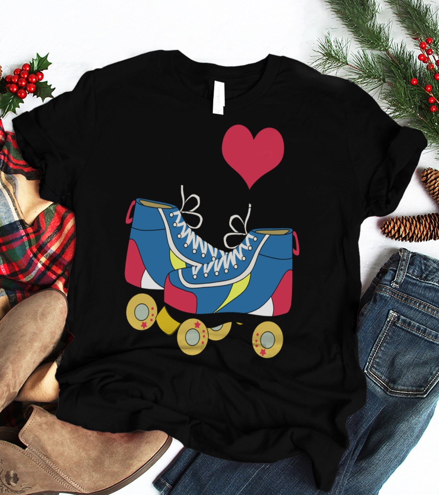 I Love Roller Skates Retro Colorful T-Shirt