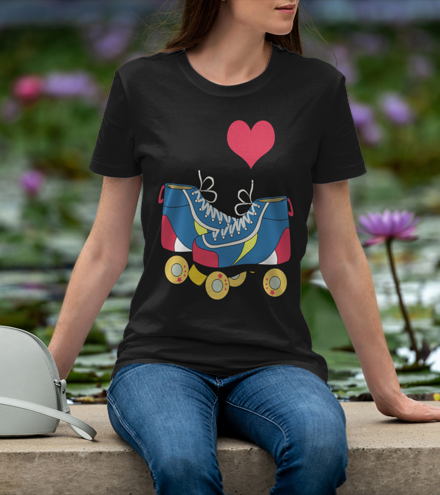 I Love Roller Skates Retro Colorful T-Shirt