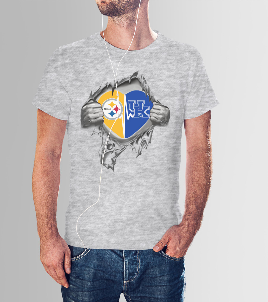 Steelers Uk Kentucky Heart Nfl T-Shirt