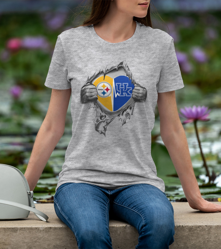 Steelers Uk Kentucky Heart Nfl T-Shirt