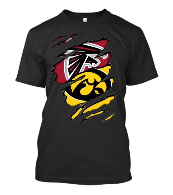 Falcons Iowa Hawkeyes Dual Logo Fusion T-Shirt