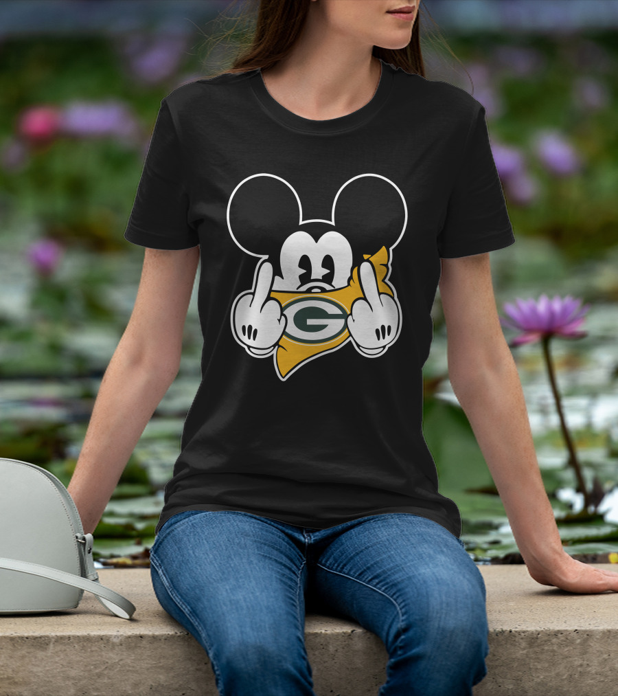 Packers Mickey Mouse Middle Finger Gesture T-Shirt