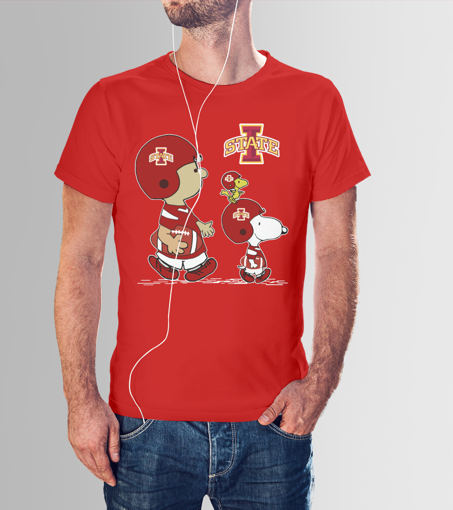 Iowa State Cyclones Snoopy Woodstock Football Peanuts Characters T-Shirt