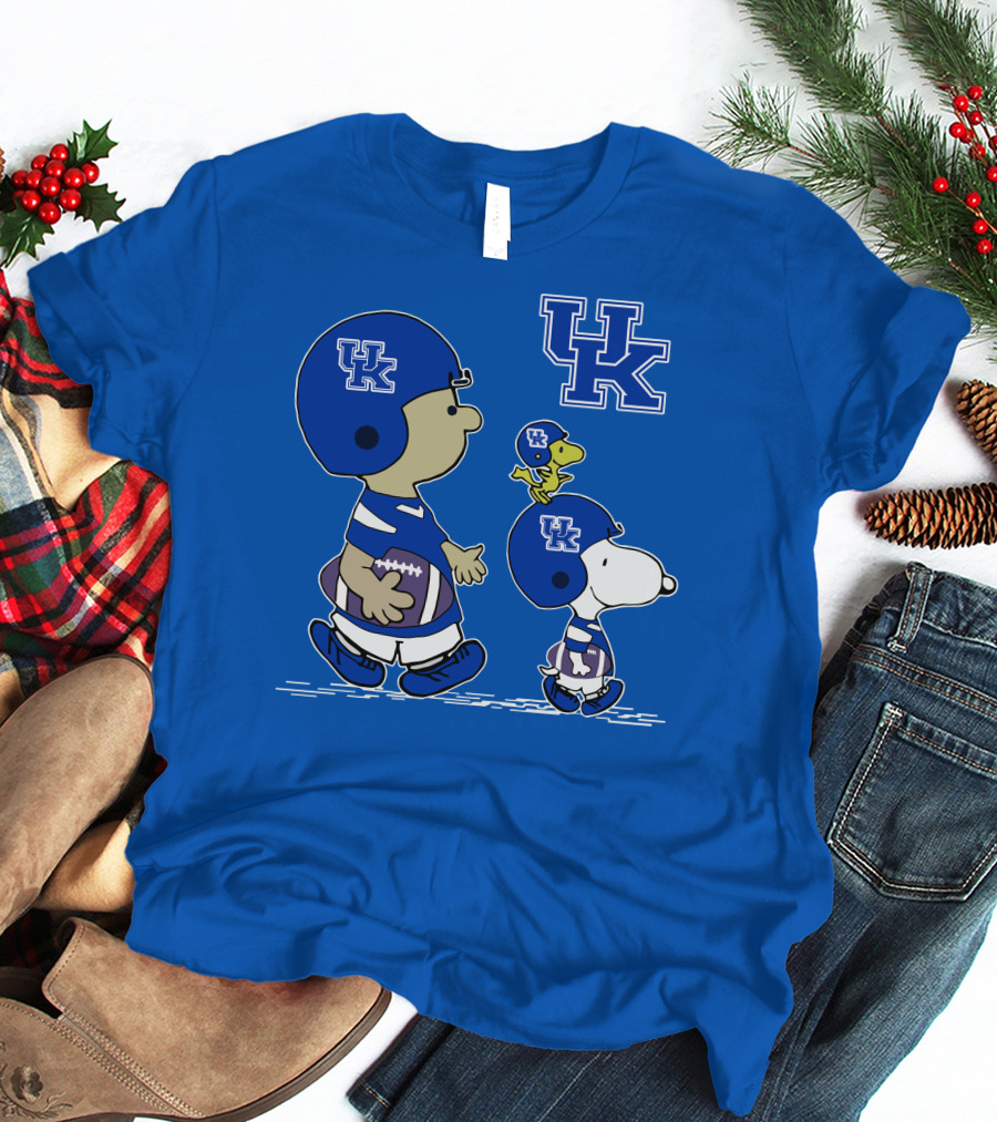 Kentucky Wildcats Snoopy Woodstock Uk Football Peanuts Characters T-Shirt
