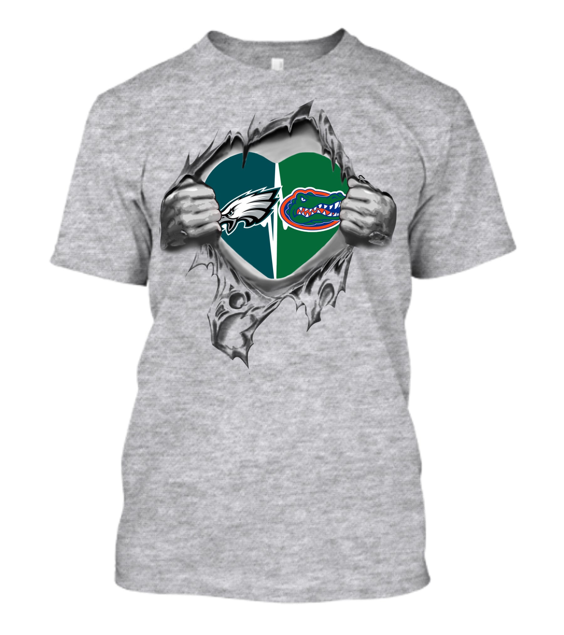 Philadelphia Eagles Florida Gators Heart T-Shirt
