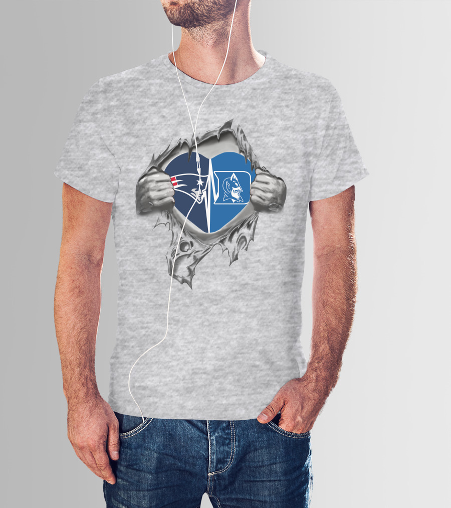 Patriots Duke Heartbeat Loyalty Sports Fan Love T-Shirt