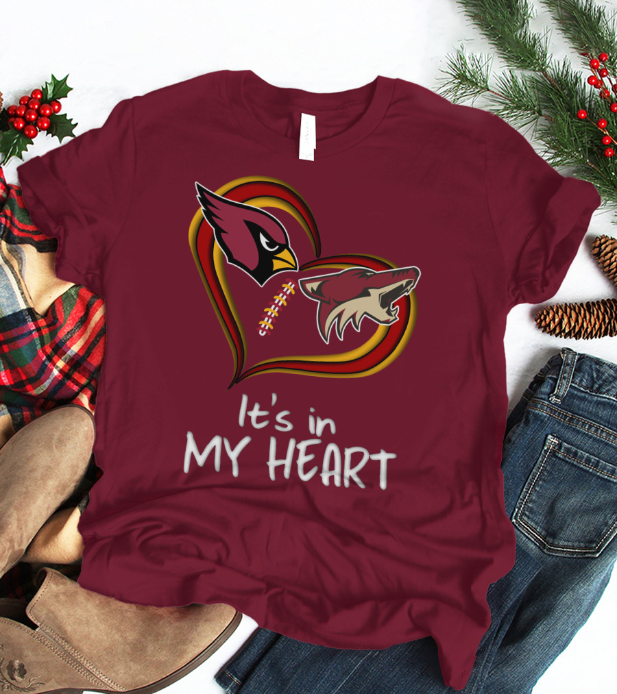 Arizona Cardinals Coyotes It's In My Heart T-Shirt
