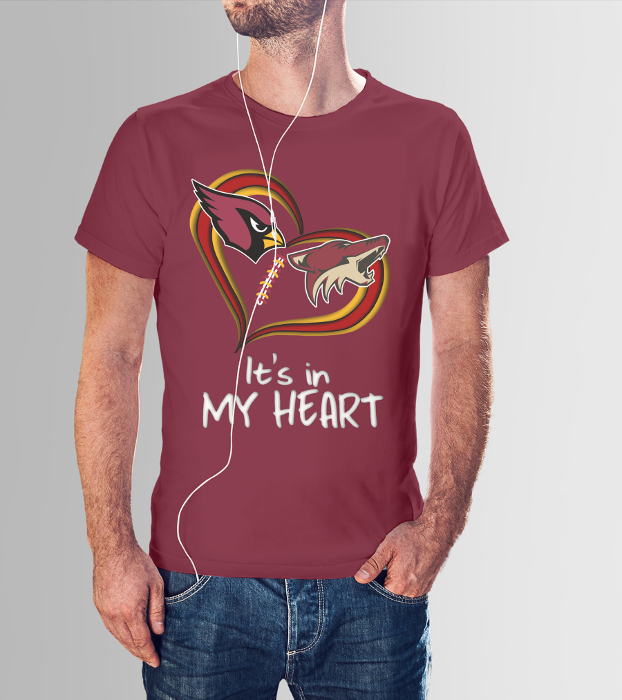 Arizona Cardinals Coyotes It's In My Heart T-Shirt