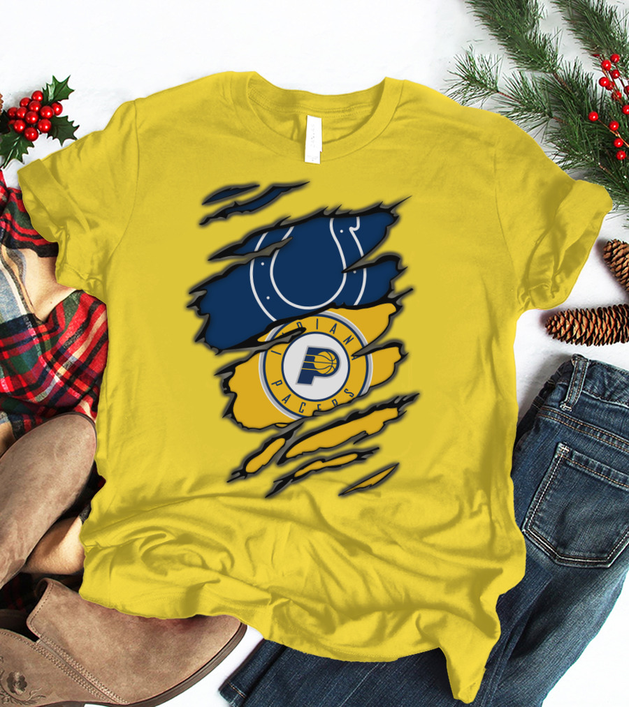 Indianapolis Colts Pacers Logos Collaboration T-Shirt