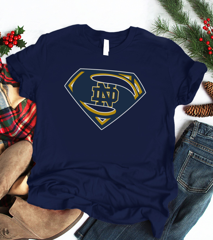 Notre Dame Fighting Irish Superman Logo ND T-Shirt