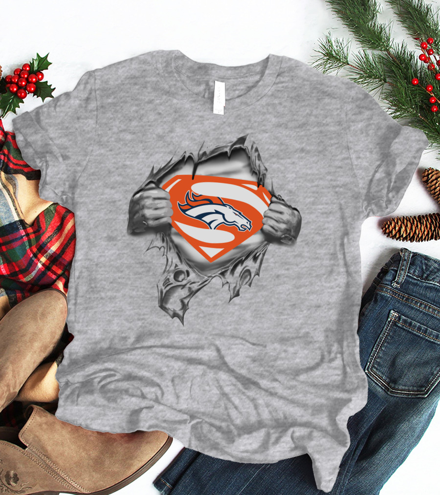 Denver Broncos Superman Chest Logo T-Shirt
