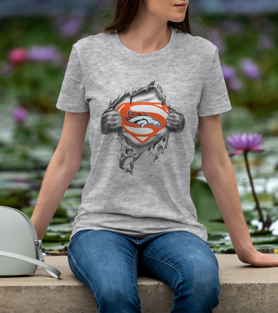 Denver Broncos Superman Chest Logo T-Shirt