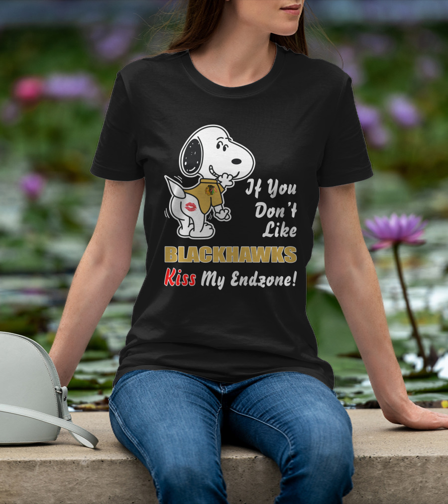 If You Don't Like Blackhawks Kiss My Endzone T-Shirt