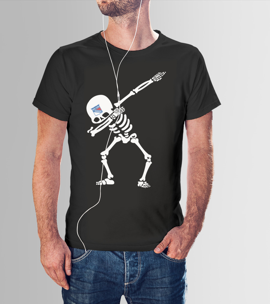New York Rangers Skeleton Dabbing T-Shirt