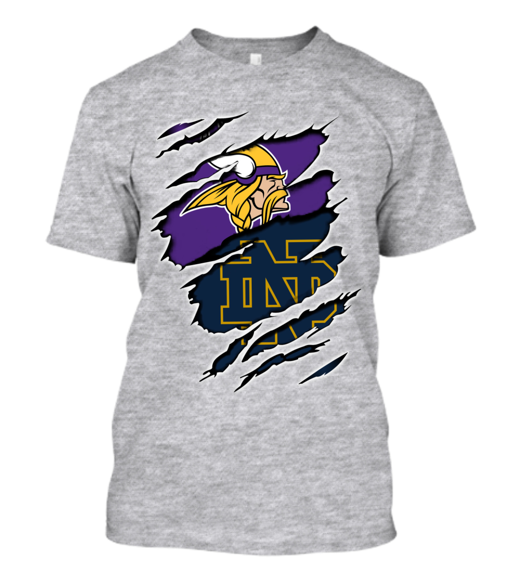 Vikings Notredame Nd Logo Collaboration Vikings_Unleashed T-Shirt