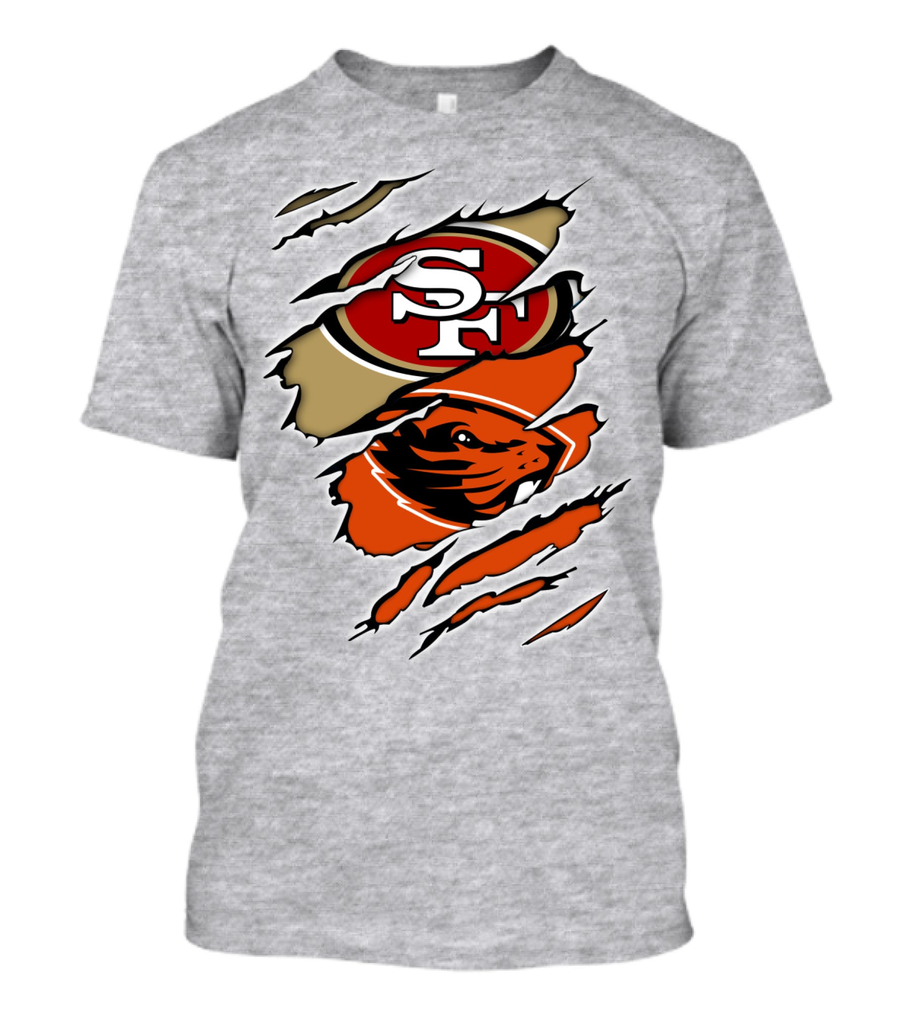 San Francisco 49ers Oregon State Beavers Merge T-Shirt