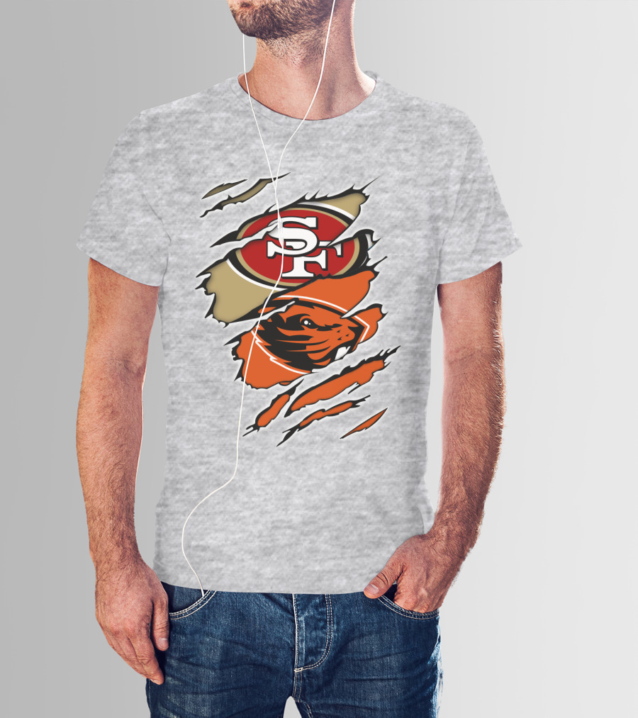 San Francisco 49ers Oregon State Beavers Merge T-Shirt