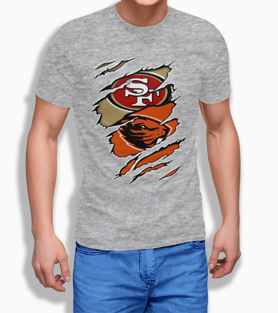 San Francisco 49ers Oregon State Beavers Merge T-Shirt