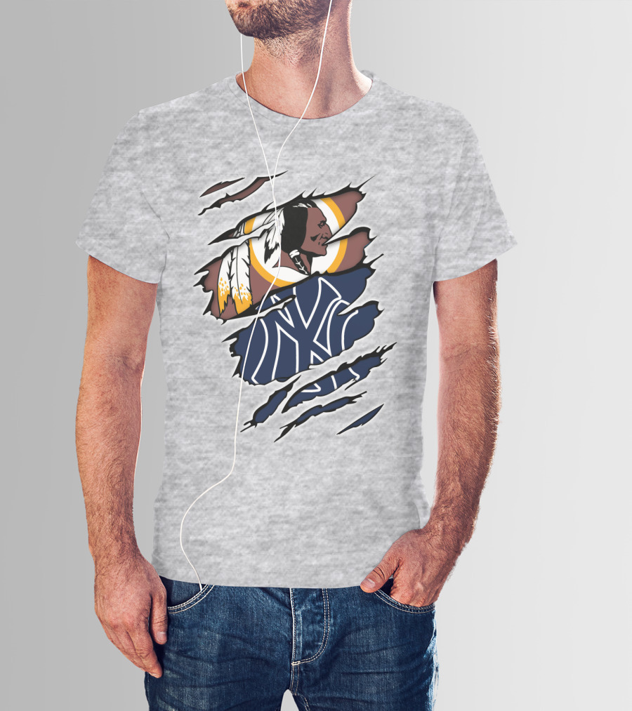 Redskins Yankees Logo Mashup T-Shirt