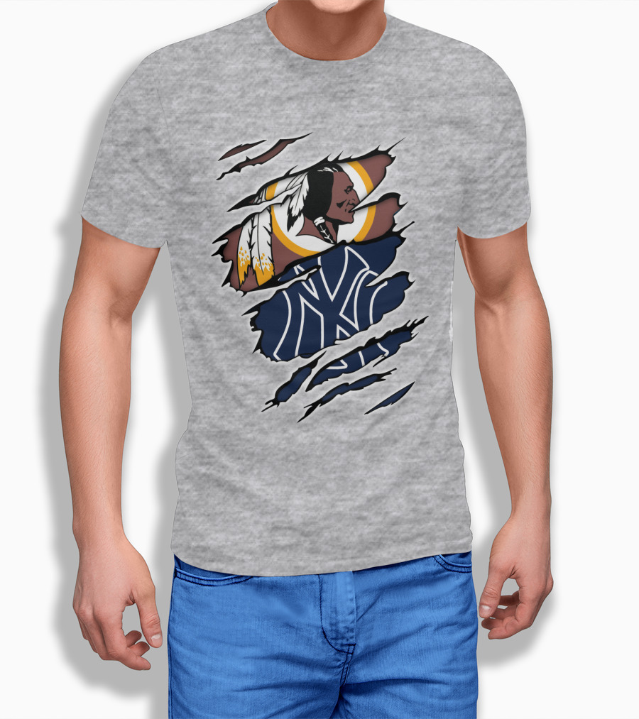Redskins Yankees Logo Mashup T-Shirt