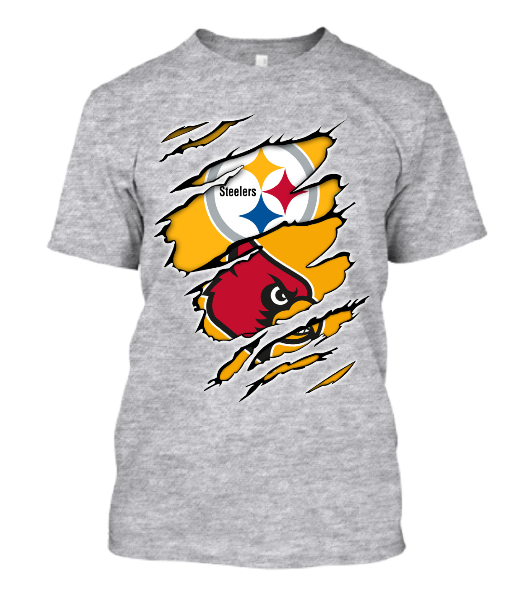 Steelers Louisville Cardinals Fan Crossover T-Shirt